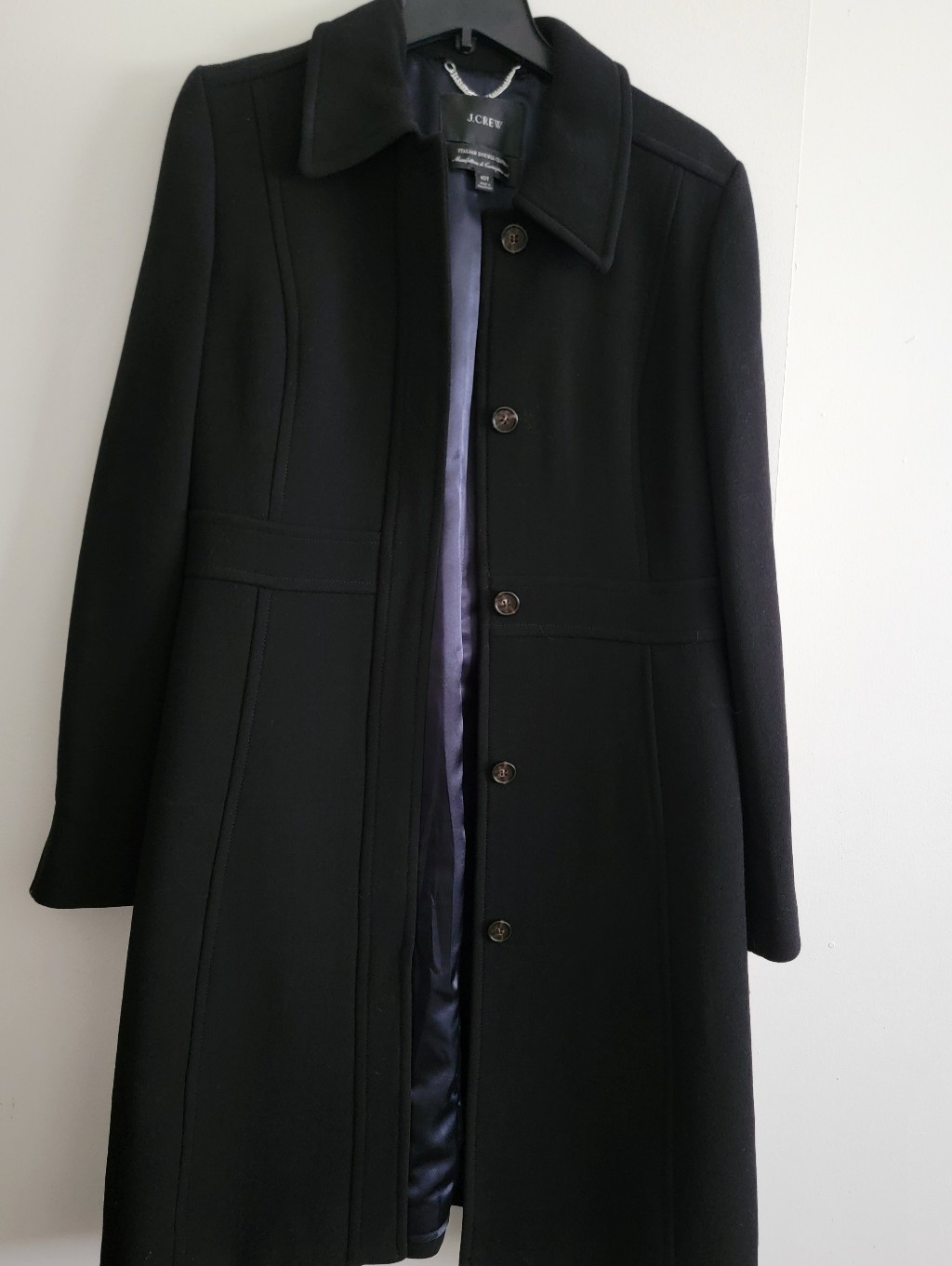 J.Crew Lady Day Coat Black 10t